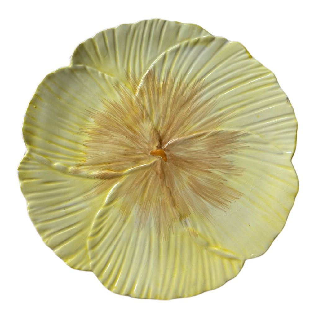 Vintage 1993 Seymour Mann Inc Yellow Flower Plate 7.5 Inch